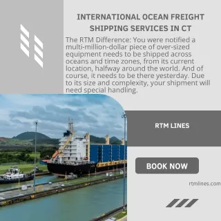 International Ocean Freight Shipping Services in CT