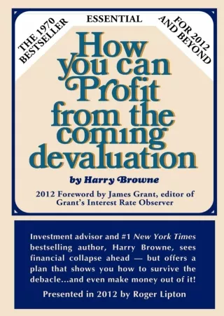 get [PDF] ✔DOWNLOAD⭐ How You Can Profit from the Coming Devaluation