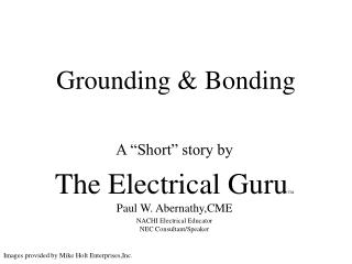 Grounding &amp; Bonding