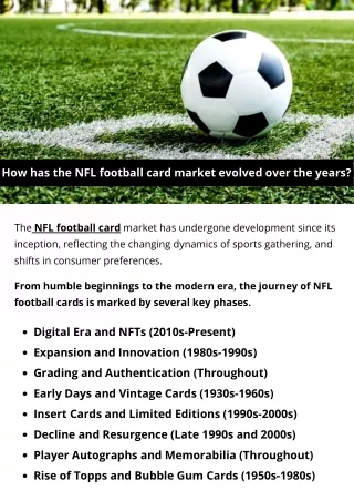 How has the NFL football card market evolved over the years?