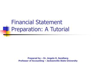 Financial Statement Preparation: A Tutorial