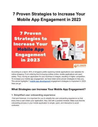 7 Proven Strategies to Increase Your Mobile App Engagement in 2023