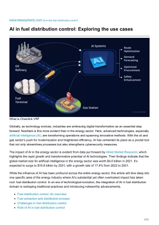 leewayhertz.com-AI in fuel distribution control Exploring the use cases