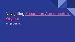 separation agreement in virginia