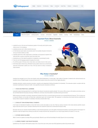 Study In Australia Top Universities, Student Visa, Cost Of Living, Intakes