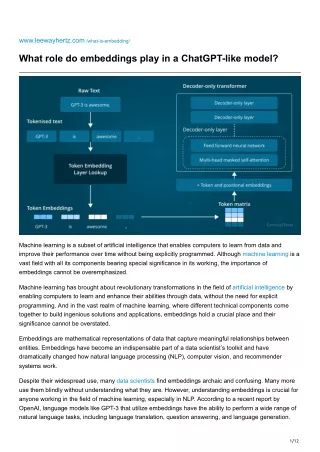 leewayhertz.com-What role do embeddings play in a ChatGPT-like model