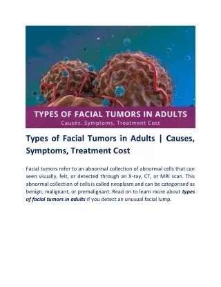 Everything You Need to Know About Types of Facial Tumors in Adults