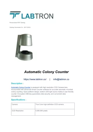 Automatic colony counter