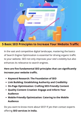 5 Basic SEO Principles to Increase Your Website Traffic