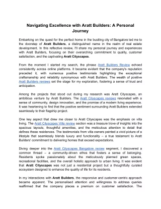 Navigating Excellence with Aratt Builders_ A Personal Journey