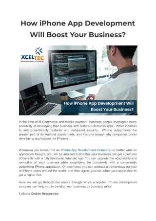 How iPhone App Development Will Boost Your Business