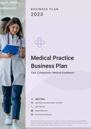 medical practice business plan