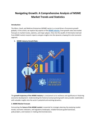 A Deep Dive into MSME Industry Growth, Trends, and Major Players