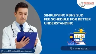 Simplifying PBHS SUD Fee Schedule For Better Understanding