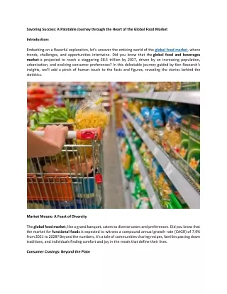 General food market Research Report