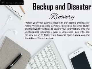 Backup and Disaster Recovery