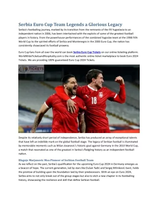 Serbia Euro Cup Team Legends a Glorious Legacy