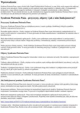 Jak zminimalizować negatywne skutki Syndromu Piotrusia Pana w życiu zawodowym?