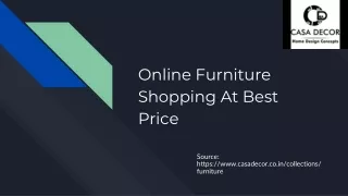 Online Furniture Shopping At Best Price