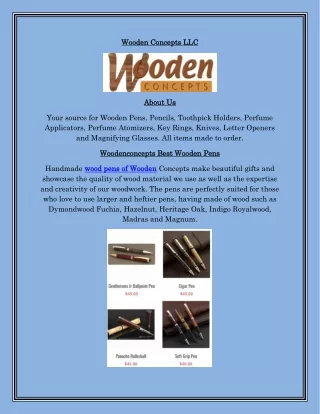 Awesome Wooden Pens