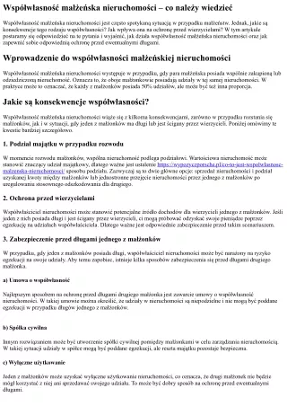 Współwłasność małżeńska nieruchomości a ochrona przed wierzycielami – jak to dzi