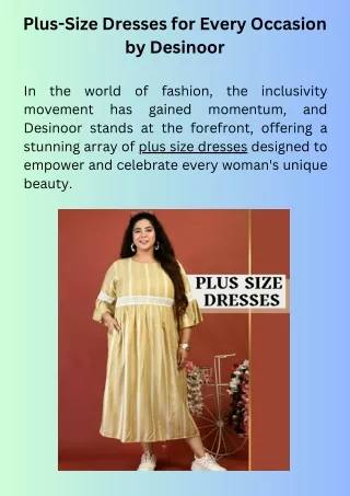 Plus Size Dresses for Every Occasion by Desinoor