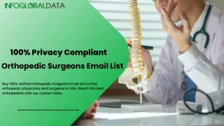 100% Verified Orthopedic Specialists Mailing List