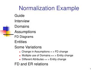 Normalization Example