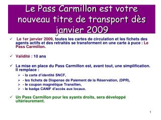 Le Pass Carmillon est votre nouveau titre de transport dès janvier 2009