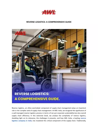Reverse Logistics: A Comprehensive Guide - AWL India