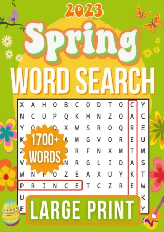 $⚡PDF$/√READ❤/✔Download⭐ SPRING WORD SEARCH LARGE PRINT: A New Fun and Relaxing Word Search Puzzle Book