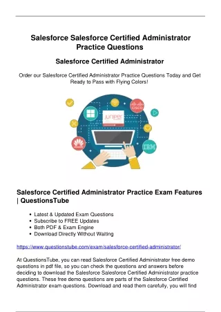 Start Preparation with Salesforce Certified Administrator Exam Questions