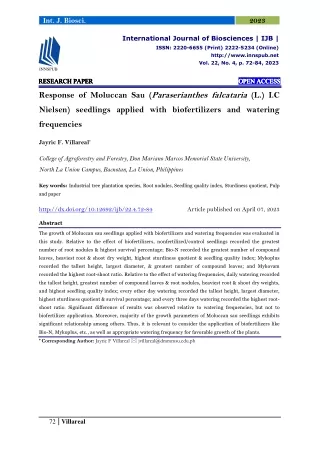 Response of Moluccan Sau (Paraserianthes falcataria (L.) I.C Nielsen) seedlings