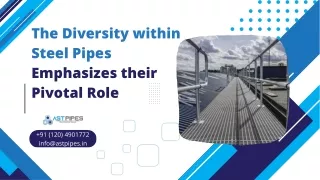 The Diversity within Steel Pipes Emphasizes their Pivotal Role