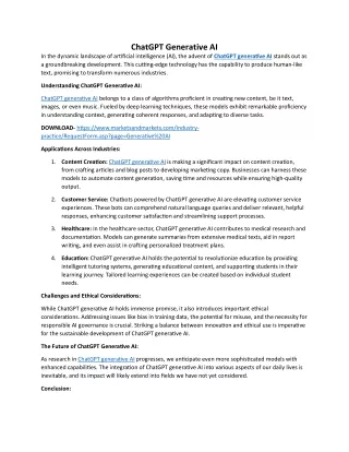 ChatGPT Generative AI pdf