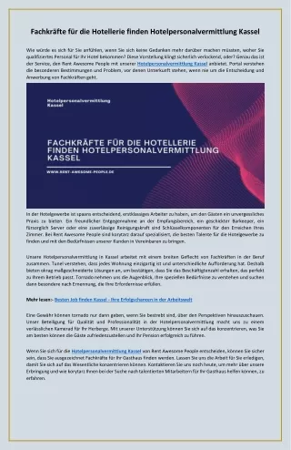 Fachkrafte für Ihren erfolgreichen Hotelbetrieb finden Hotelpersonalvermittlung