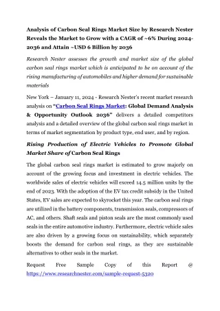 Carbon Seal Rings Market: Global Demand Analysis & Opportunity Outlook 2036