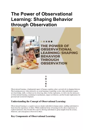 Observational Learning: Meaning, Impact On Behavior And Real-World Examples | Fu