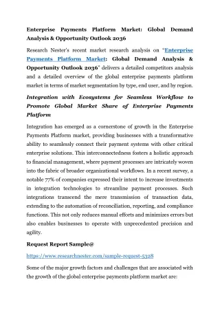 Enterprise Payments Platform Market: Global Demand Analysis & Opportunity Outloo