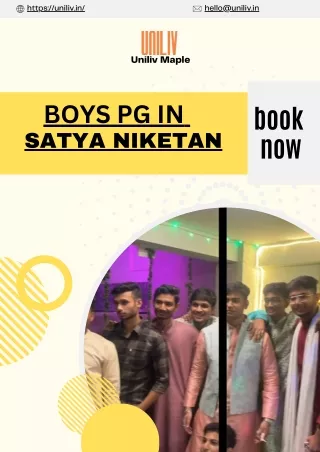 boys pg in satya niketan