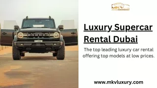 Ultimate Experience In Your Holidays With Luxury Cars On Rent