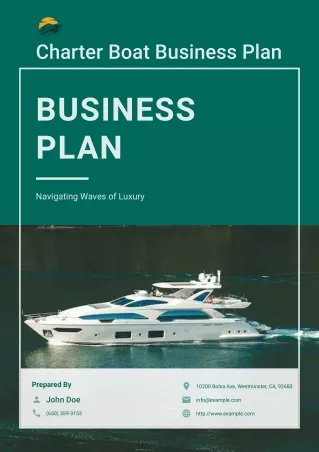 Charter Boat Business Plan Example