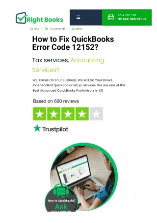 How to Fix QuickBooks Error Code 12152