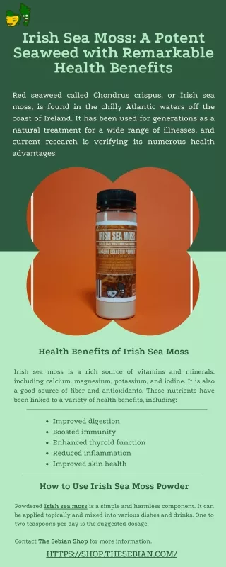 Irish Sea Moss- A Potent Seaweed with Remarkable Health Benefits