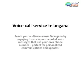 Voice call service telangana