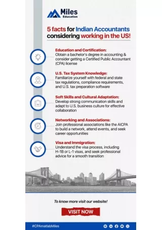 5 Facts for Indian Accountants Considering Working in the U.S.