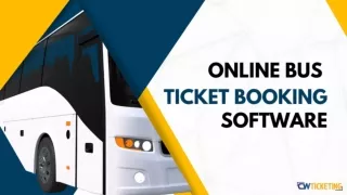 Online Bus Ticket Booking Software