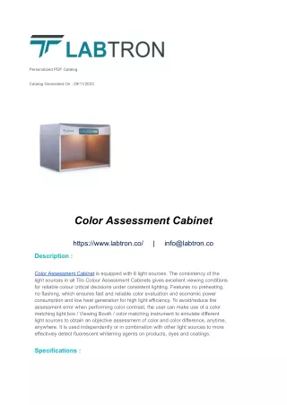 color assessment cabinet