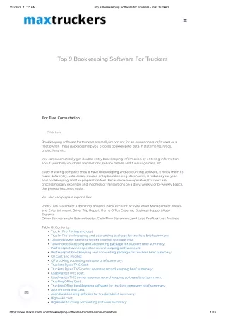 Top 9 Bookkeeping Software for Truckers - max truckers