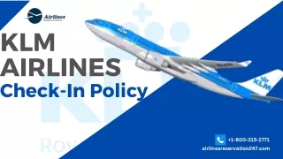 KLM Airlines Check-In Policy